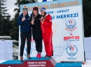 2.Sanja Kusmuk, 1.Vedrana Malec, 3.Anja Ilić - pobedničko postolje FIS Balkan kupa 2019