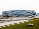 Izgradnja klizališta koje će biti demontirano po završetku zimske olimpijade u Sočiju.