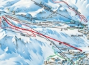 Trasa gondole na ski mapi